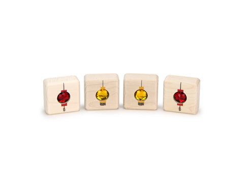 LIMITED! Lunar New Year Lanterns 4 pc. Gem Block Set