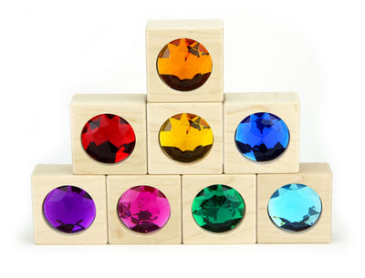 8 pc. Large Bright Gem Blocks
