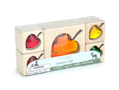 LIMITED! Autumn Leaf 5 pc. Gem Message Blocks