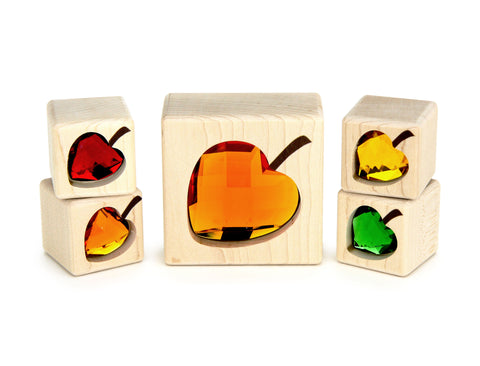 LIMITED! Autumn Leaf 5 pc. Gem Message Blocks