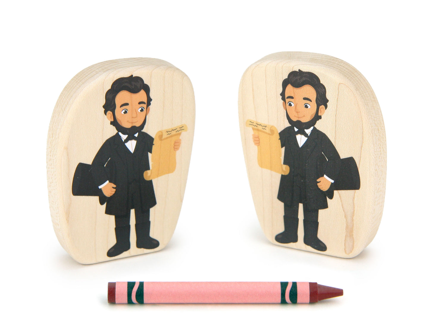 Abraham Lincoln - 3.25" Double-sided 1:24 Scale Maple Figure