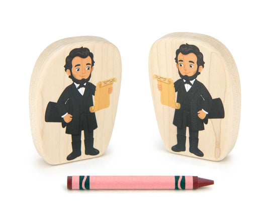 Abraham Lincoln - 3.25" Double-sided 1:24 Scale Maple Figure