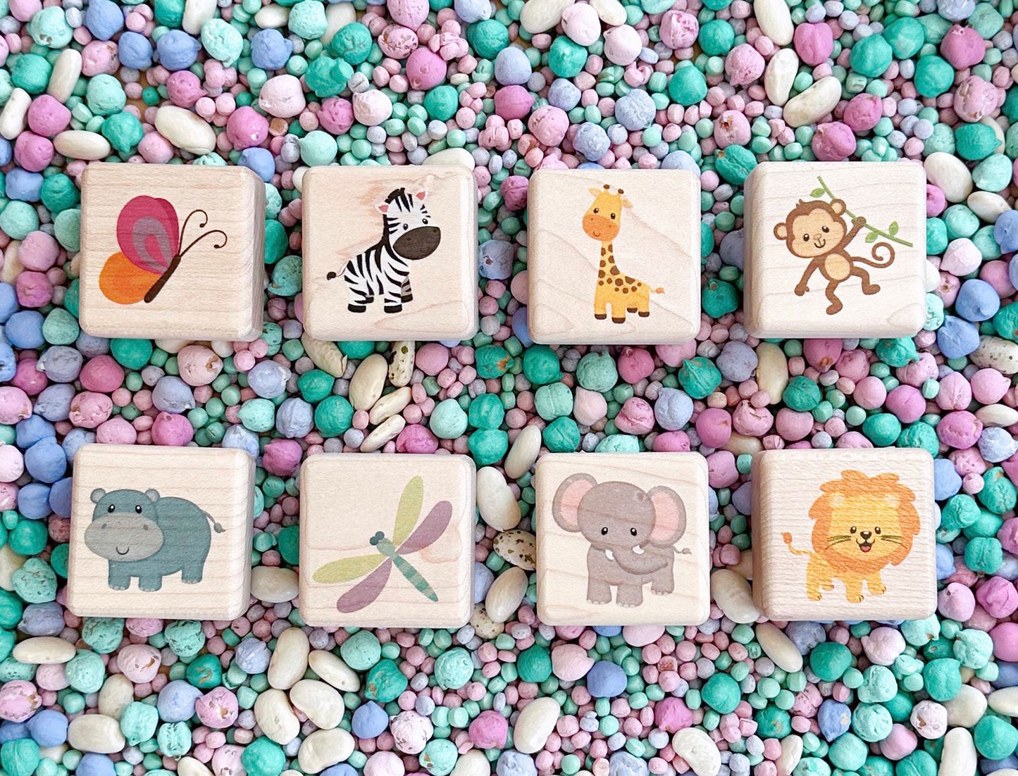 Little African Safari Friends 8 pc. Building Block Set