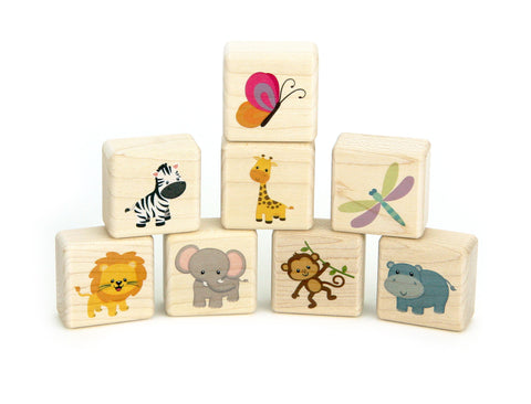 Little African Safari Friends 8 pc. Building Block Set