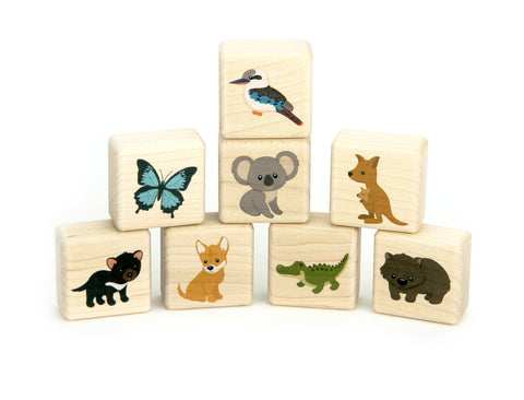 Little Australian Outback Friends 8 pc. Building Block Set