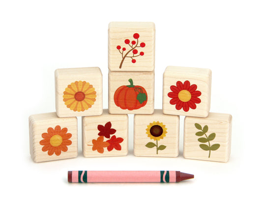 LIMITED! Little Autumn Garden 8 pc. Building Block Set