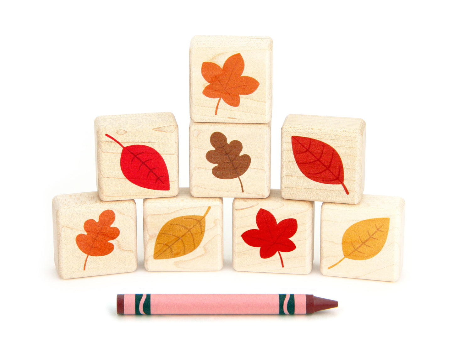 LIMITED! Little Autumn Leaves 8 pc. Building Block Set