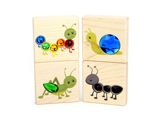 LIMITED! Little Bug Friends 4 pc. Gem Block Set