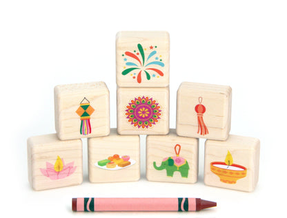 LIMITED! Little Diwali 8 pc. Building Block Set