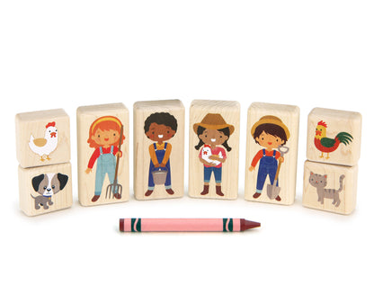 LIMITED! Little Farmers 8 pc. Block Set