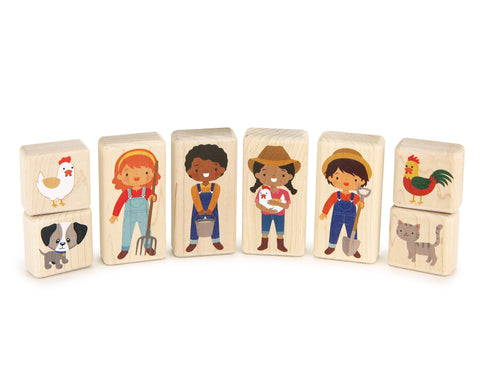 LIMITED! Little Farmers 8 pc. Block Set