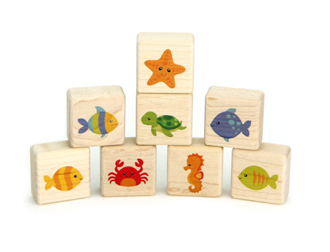 Little Ocean Friends 8 pc. Building Block Set