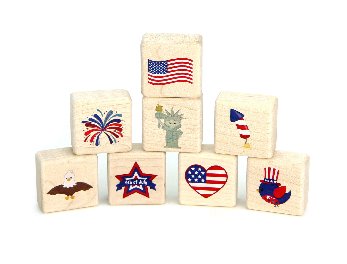 LIMITED! Little Patriotic Friends 8 pc. Building Block Set