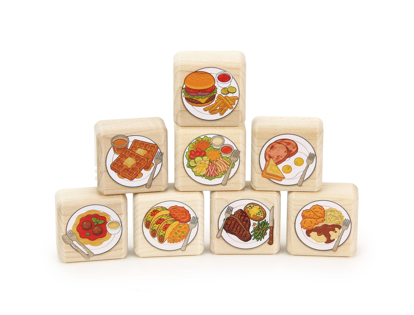 Little Plates of Food 8 pc. Building Block Set