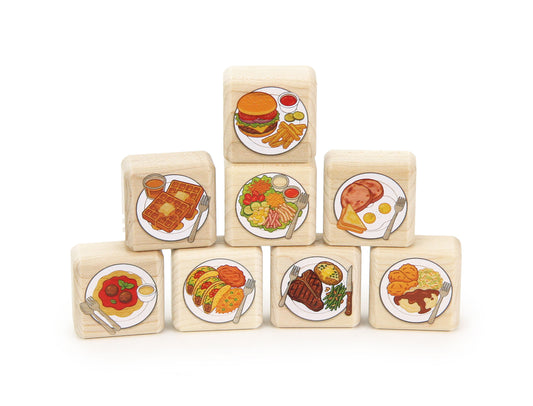 Little Plates of Food 8 pc. Building Block Set