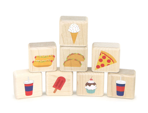 LIMITED! Little Summer Food 8 pc. Building Block Set