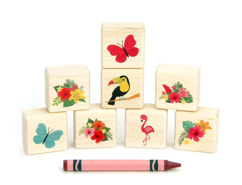 Little Tropical Garden 8 pc. Building Block Set