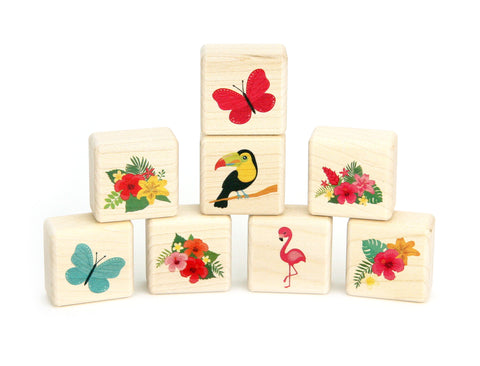 Little Tropical Garden 8 pc. Building Block Set