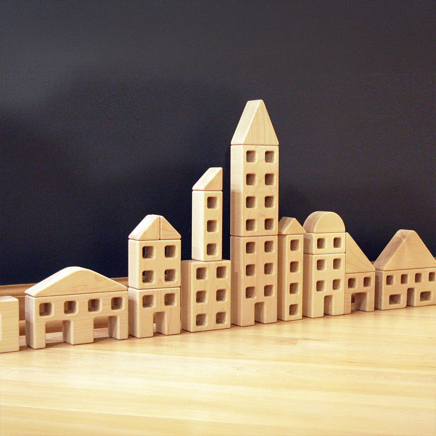 4 pc. Little Town Blocks Highrise Set