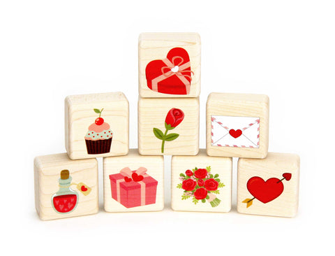 LIMITED! Little Valentines 8 pc. Building Block Set