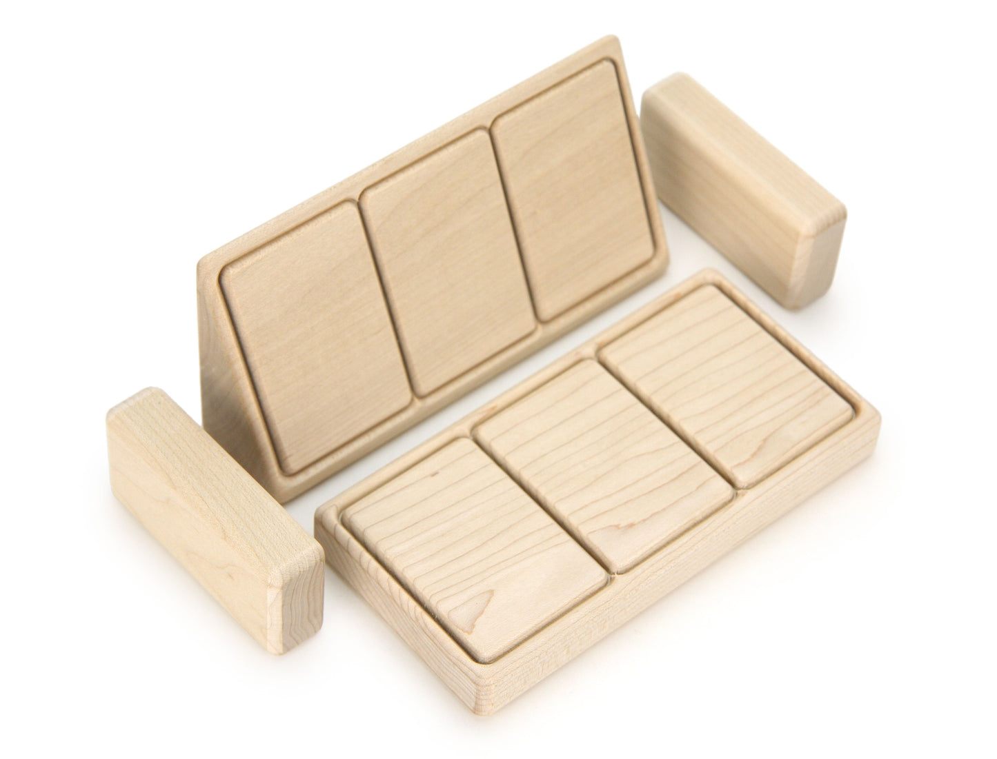 Couch - Natural - 1:12 Scale Furniture Solid Maple Blocks