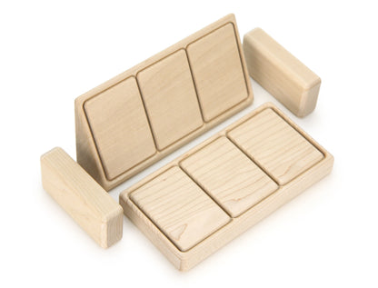 Couch - Natural - 1:12 Scale Furniture Solid Maple Blocks