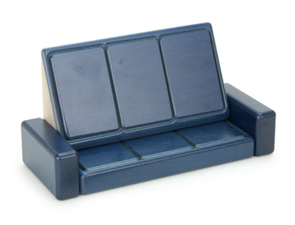 Couch - Navy - 1:12 Scale Furniture Solid Maple Blocks