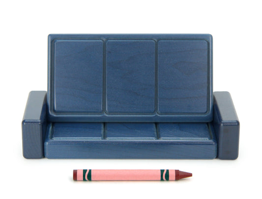 Couch - Navy - 1:12 Scale Furniture Solid Maple Blocks