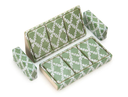 Couch - Sage Floral - 1:12 Scale Furniture Solid Maple Blocks