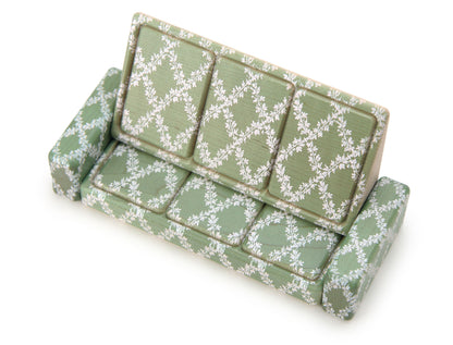 Couch - Sage Floral - 1:12 Scale Furniture Solid Maple Blocks