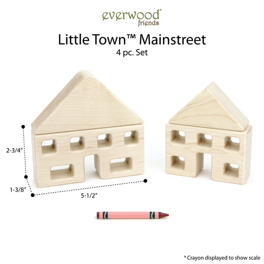4 pc. Little Town Blocks Main Street Set
