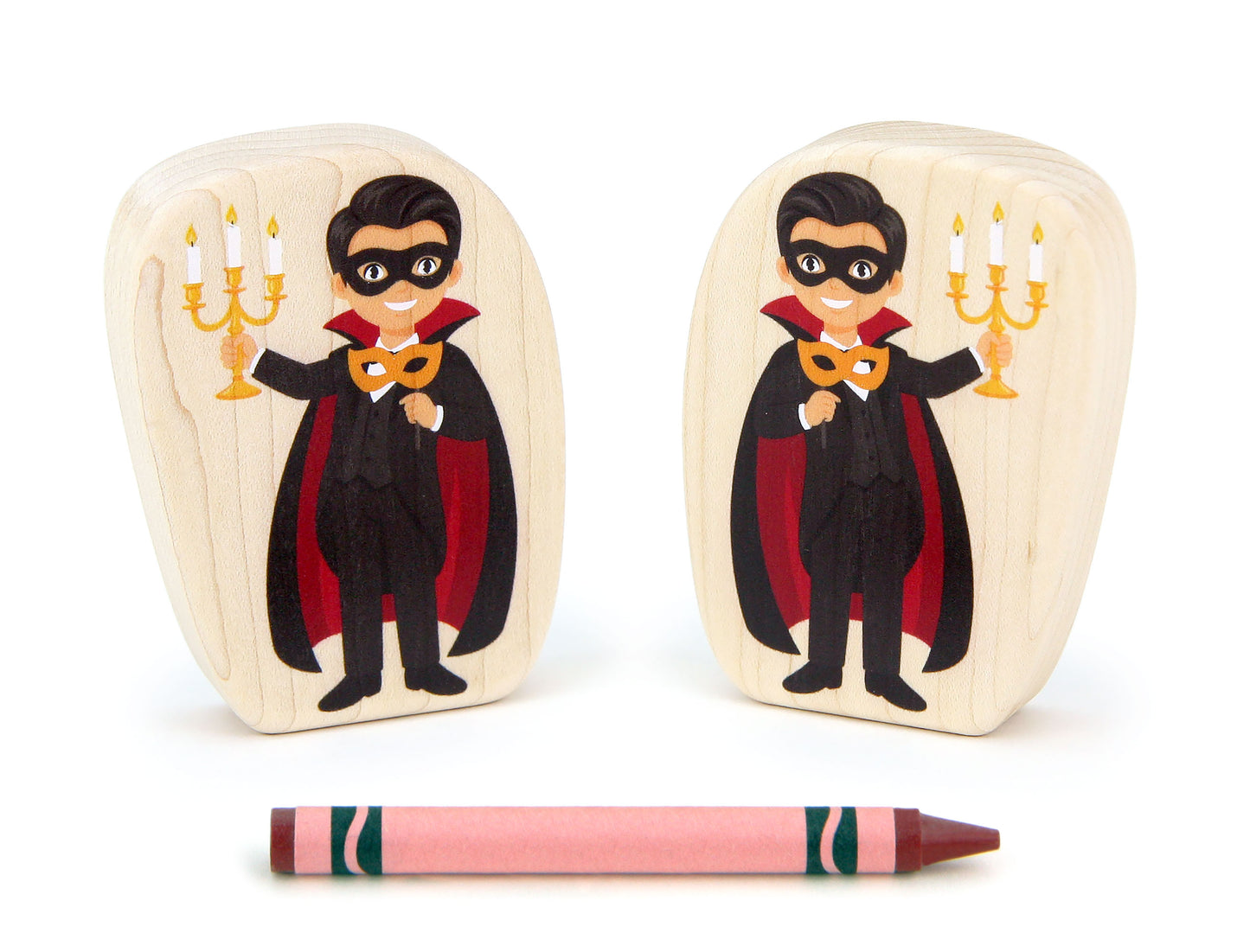 Masked Man - 3.25" Double-sided 1:24 Scale Maple Figure