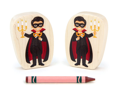 Masked Man - 3.25" Double-sided 1:24 Scale Maple Figure
