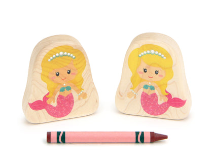 LIMITED! Pink Mermaid - 2.75" Double-sided 1:24 Scale Maple Figure