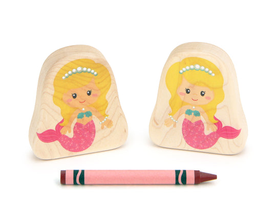 LIMITED! Pink Mermaid - 2.75" Double-sided 1:24 Scale Maple Figure
