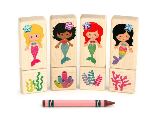 LIMITED! Mermaid Friends 8 pc. Gem Block Set