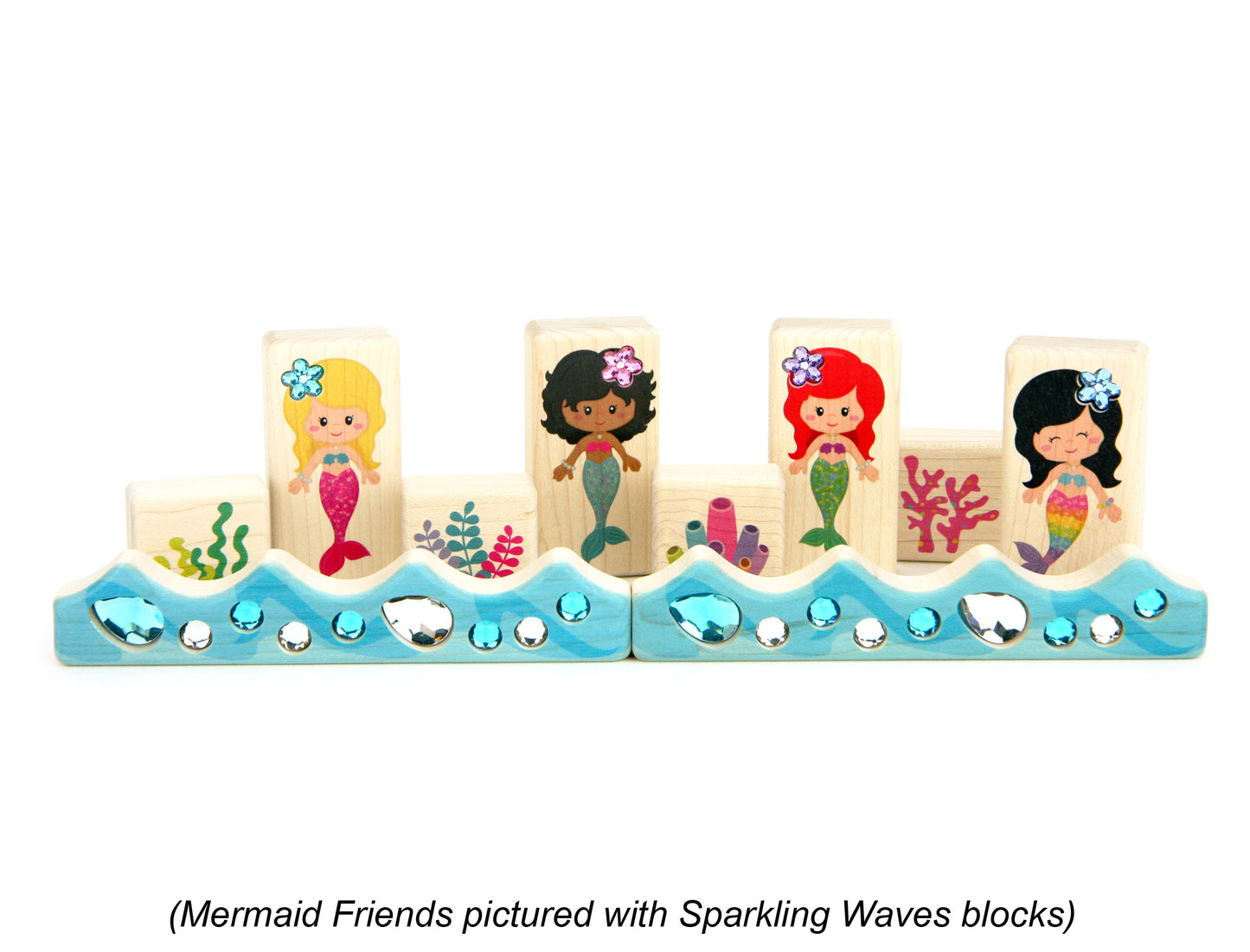 LIMITED! Mermaid Friends 8 pc. Gem Block Set