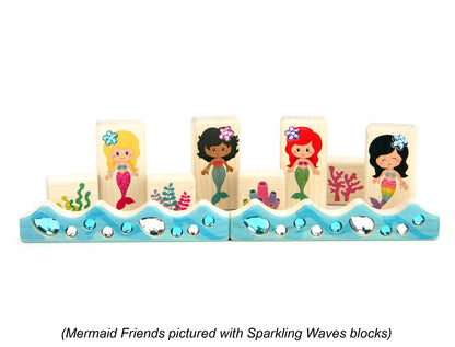 LIMITED! Mermaid Friends 8 pc. Gem Block Set