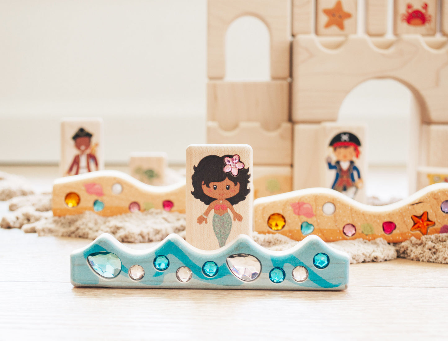 LIMITED! Mermaid Friends 8 pc. Gem Block Set