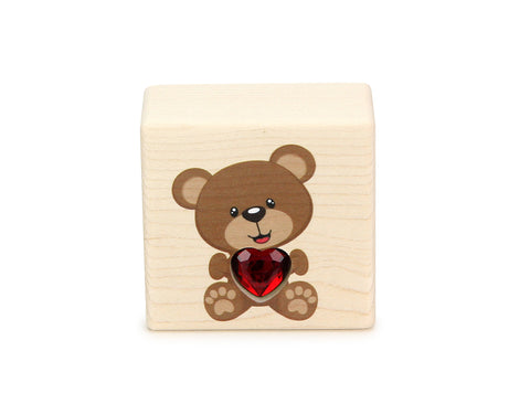 Brown Bear Valentine Message Block