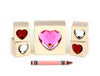 LIMITED! 5 pc. Pink Heart Gem Message Blocks