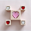 LIMITED! 5 pc. Pink Heart Gem Message Blocks