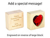 LIMITED! 5 pc. Ruby Heart Gem Message Blocks