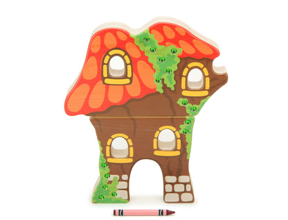 Mushroom Faerie House Building Block Set