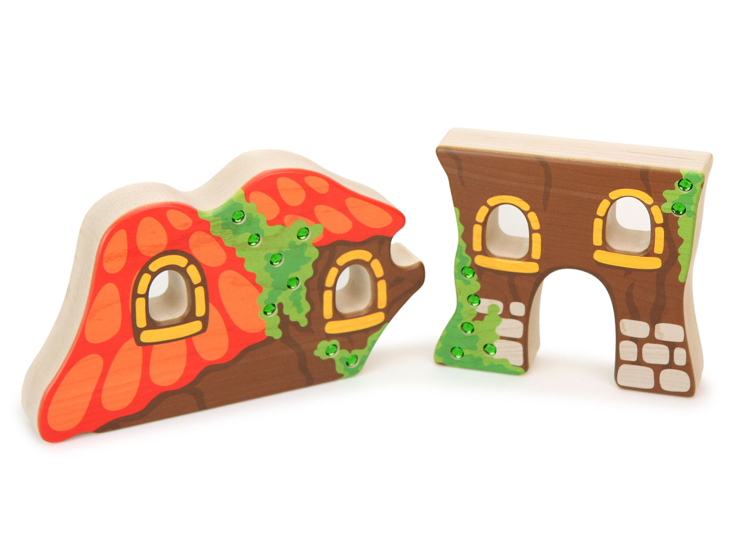Mushroom Faerie House Building Block Set