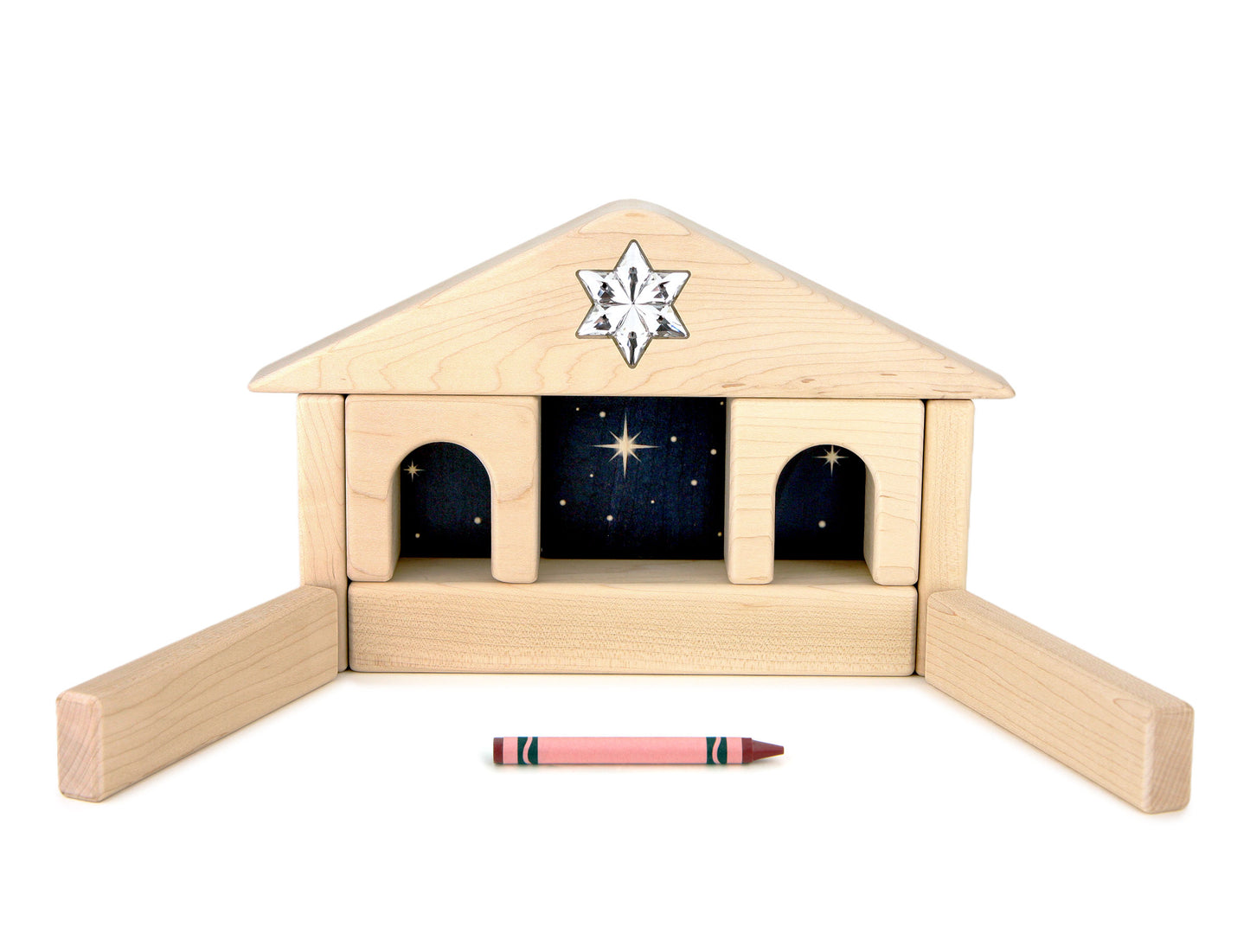 Nativity Crèche 11 pc. Maple Building Block Set