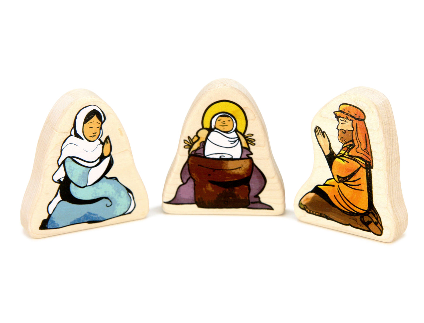 Nativity Holy Family 1:24 Scale 3 pc. Shape Block Set