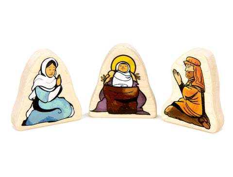 LIMITED! Nativity Holy Family 3 pc. Shape Block Set