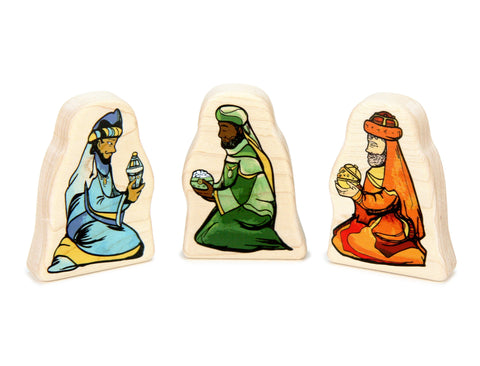 LIMITED! Nativity Wise Men 3 pc. Shape Block Set