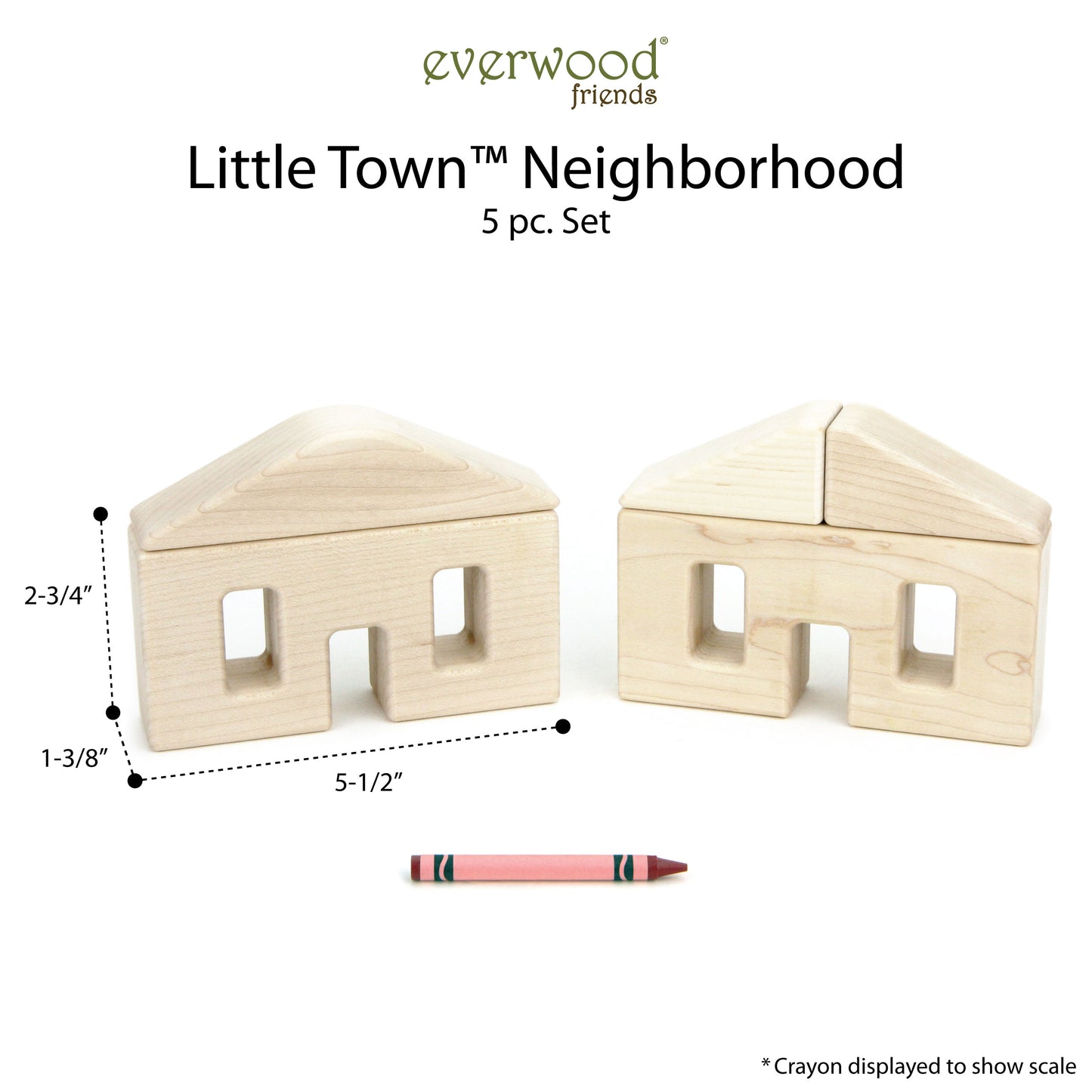 5 pc. Little Town Blocks Neighborhood Set